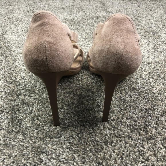 Diane Von Furstenberg Siracusa Powder Suede Criss Cross Heel Size 8.5 - Picture 7 of 9